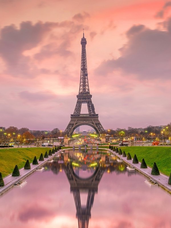 Eiffel Tower at sunset